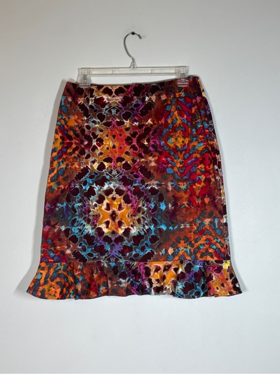 Handmade Dresses & Skirts - Handmade Kaleidoscope Ice Dye Skirt with Ruffle Hem